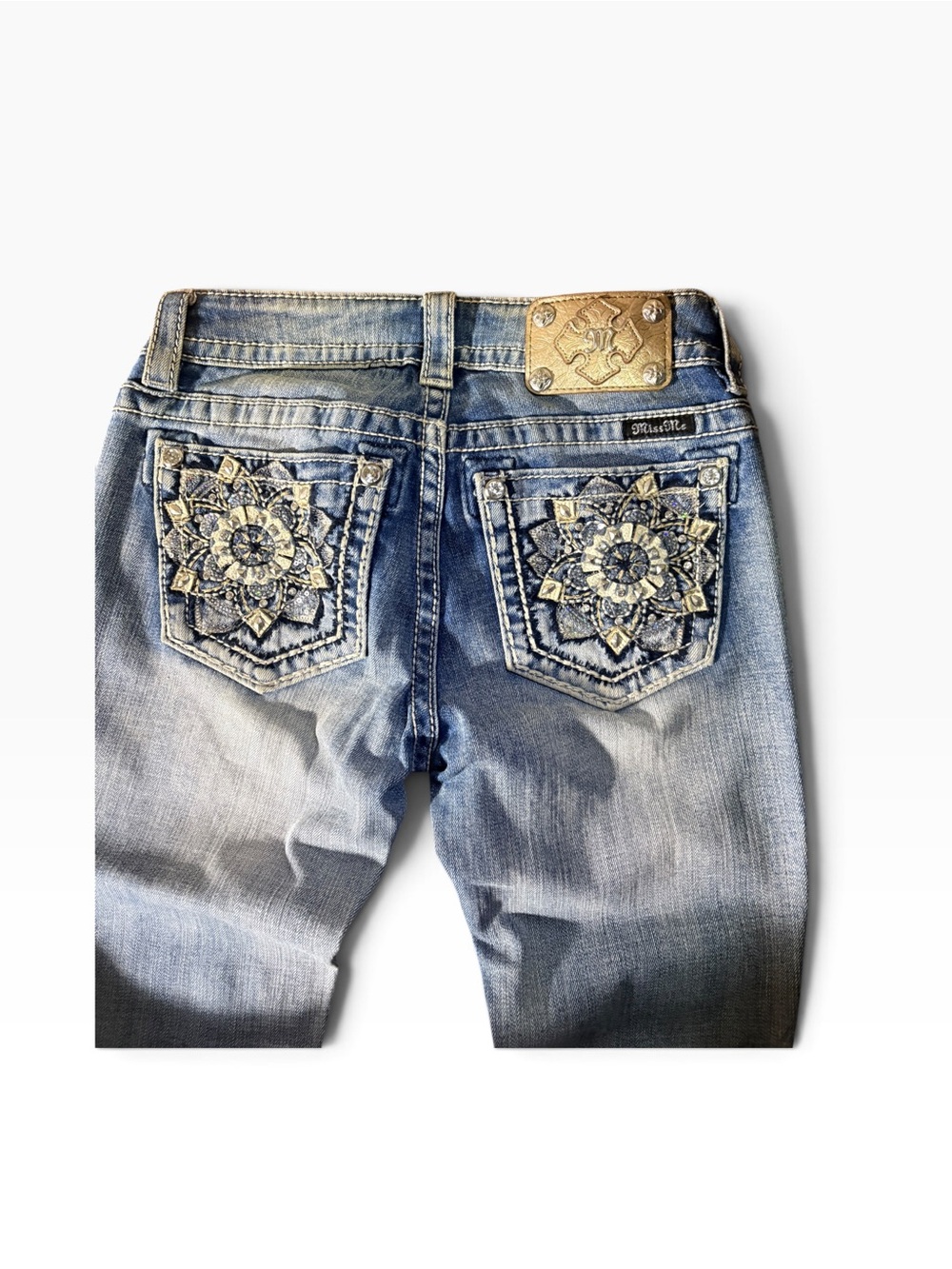 Miss Me Light Blue Men's Jeans with Embellished Back Pockets